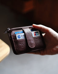 Womens Black Leather Card Holders Wallet Slim Billfold Wallet Card Holders for Ladies