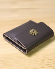 Cute Women Leather Slim Card Wallet Sunflower Coin Wallets Mini Change Wallets For Women
