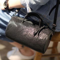 Small Black Leather Crossbody Bag Purse - Annie Jewel