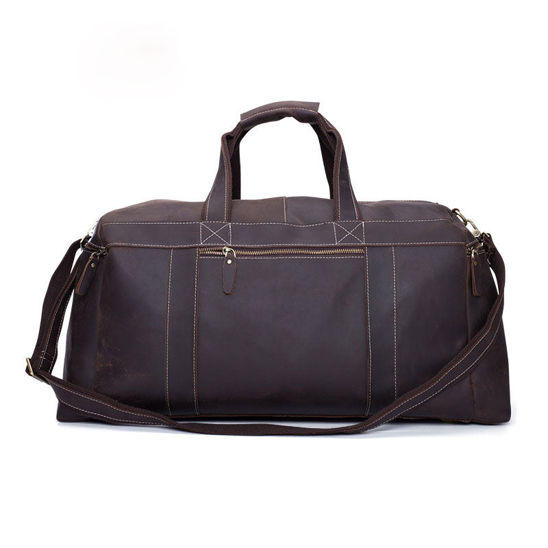 Vintage Leather Mens Weekender Bag Travel Bag Duffle Bag for Men