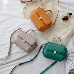 Small Leather Stylish Womens Mini Handbag Doctor Shoulder Bag for Women