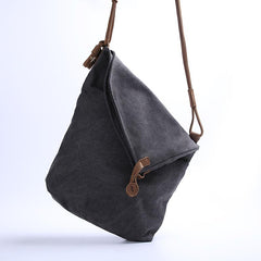 Canvas Mens Womens Casual Gray 12‘’ Shoulder Bag Courier Bag Side Bag Messenger Bag for Men