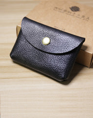 Black Cute Women Leather Card Wallet Mini Coin Wallets Slim Card Holder Wallets For Women