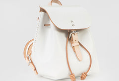 Handmade Leather backpack shoulder white purse for women leather shoulder bag - EverHandmade
