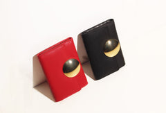 Genuine leather Bifold Cute billfold clutch purse long wallet purse clutch women - EverHandmade