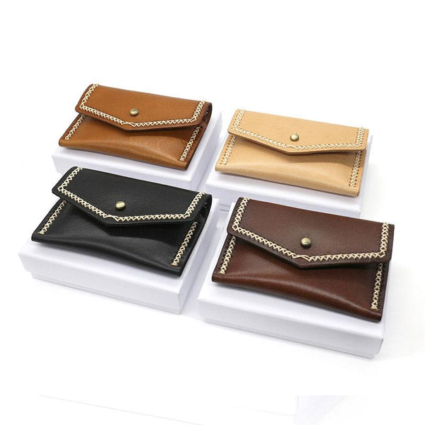 Vintage Leather Mens Card Wallet Change Wallet Coin Wallet Front Pocket Wallet f SEP00881055