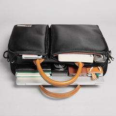 Fashion Oxford Cloth PVC Men's 13'' Blue Briefcase Business Computer Handbag For Men