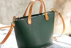 Handmade Leather Bucket Bag Purse Bucket Handbags Shoulder Bag for Women - EverHandmade