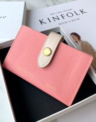 Cute Women Blue Small Leather Card Holders Slim Card Wallet Green Credit Card Holder For Women