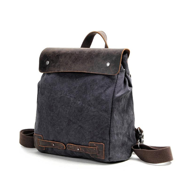Cool Canvas Leather Mens Womens White Small College Computer Backpack Green Trav MCCY01681084