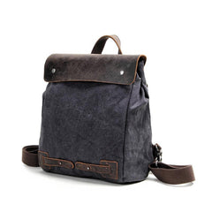 Cool Canvas Leather Mens Womens White Small College Computer Backpack Green Travel Backpack for Men