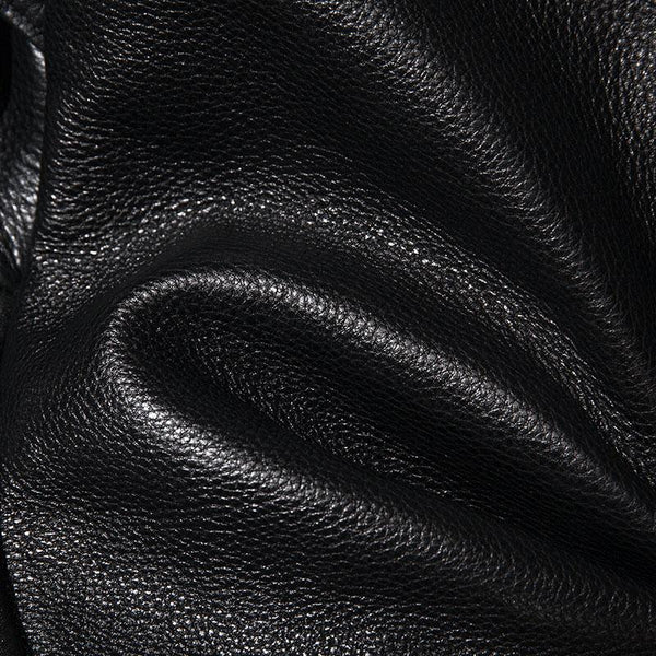 Cool Mens Black Leather School Backpack Travel Backpack Leather Hiking Backpack REAL04191020
