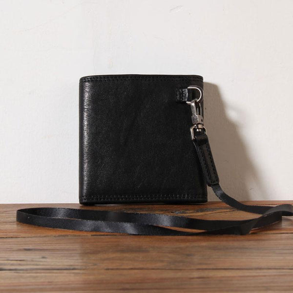 Genuine Leather Mens Cool billfold Leather Wallet Men Small Wallets Trifold for YBL01881210