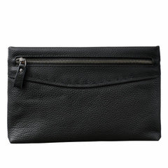 Black Leather Mens Multi Layer Business Clutch Wallet Wristlet Wallet For Men