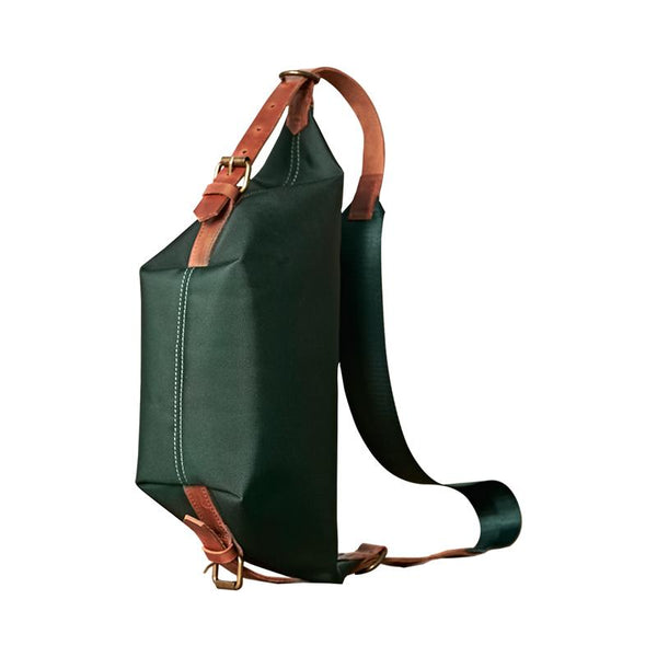 Canvas Leather Mens Fanny Pack Canvas Waist Bag Small Canvas Chest Bag for Men NXX01382006