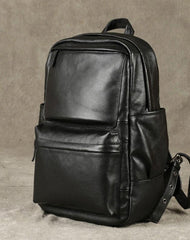 Cool Leather Mens Backpack Large Black Travel Backpack Hiking Backpacks for men
