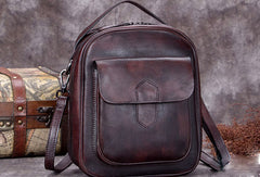 Cool Vintage Leather Mens Small Messenger Bag Shoulder Bag For Men