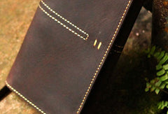 Cool Mens Leather Long Wallet Bifold Vintage Long Wallet For Men