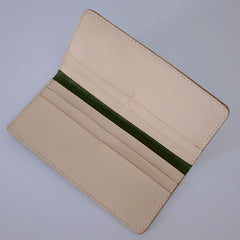 Handmade LEATHER Womens Long Wallet Leather Bifold Long Wallet FOR Women