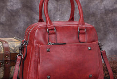 Genuine Leather Handbag Vintage Crossbody Bag Shoulder Bag Purse For Women - EverHandmade