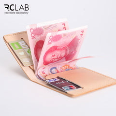 Handmade Leather Slim Black Red Womens Mens Bifold Small Wallet billfold Wallets for Men