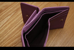 Genuine Leather Cute Slim billfold Trifold Wallet Card Holder Wallet Purse For Women Girl