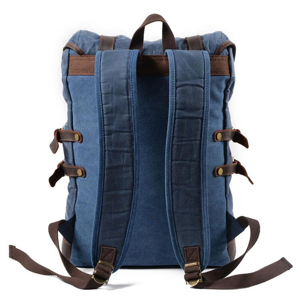 Waxed Canvas Mens Travel Backpack Canvas Hiking Backpack Canvas Backpack for Men QGX02151058