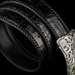 Handmade Leather Black Mens Belts Cool Leather Men Belt for Men