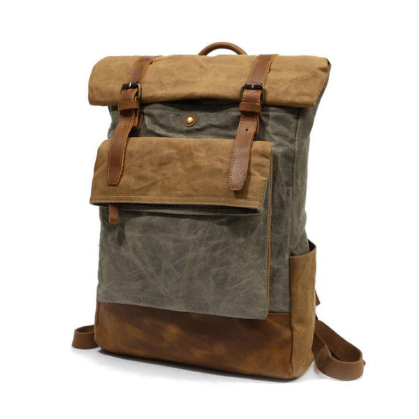 Waxed Canvas Mens Travel Backpacks Canvas School Backpacks Laptop Backpack for M QGX02051049