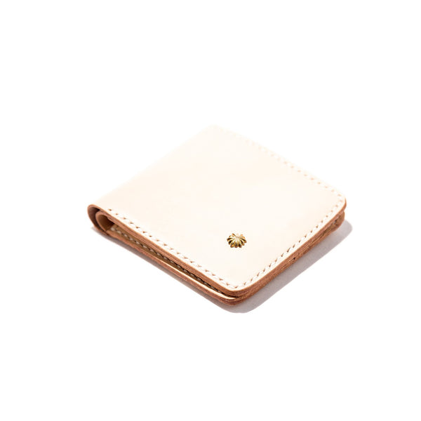 Handmade Beige Leather Mens billfold Wallet Bifold Front Pocket Small Wallet For MBB01481009