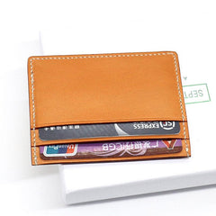 Leather Mens Card Wallet Card Holder Front Pocket Wallet Small Slim Wallet for Men