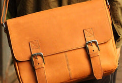 Genuine Leather Messenger Bag Cool Chest Bag Sling Bag Crossbody Bag Travel Bag Hiking Bag for men