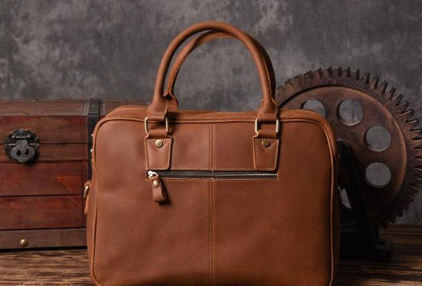 Handmade leather men Briefcase messenger vintage shoulder laptop bag vintage bag MT03382020