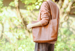 Handmade Genuine Leather Handbag Tote Bag Shopper Bag Shoulder Bag Purse For Women - EverHandmade