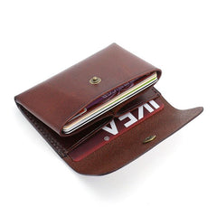 Leather Mens Front Pocket Wallet Small Wallet Card Wallet Change Wallets for Men