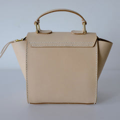 Stylish Leather Beige Womens Handbag Shoulder Bag Crossbody Purse for Women