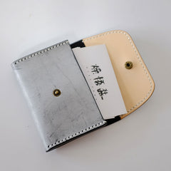 Handmade LEATHER Womens Small Card Wallet Leather Card Small Wallet FOR Women