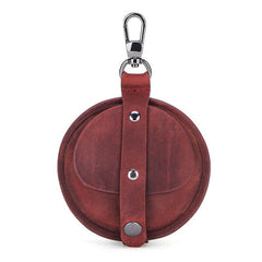 Brown Multi-function Women Mens Red Coin Purse Earphone holder AirPods Case For Men and Women