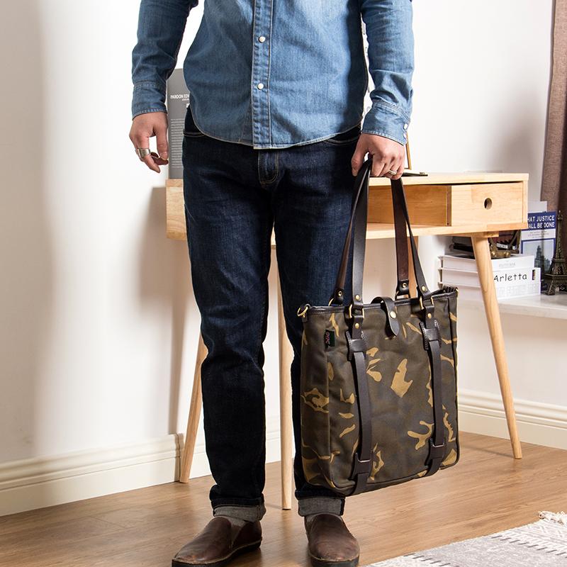 Men Vintage Briefcase Canvas Bag: Murse Man Purse | Mens Bag | Pouch Waist  Bag - Man