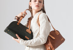 Handmade Genuine Leather Handbag Shopper Bag Purse Shoulder Bag Purse For Women - EverHandmade