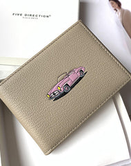 Cute Women Black SheepSkin Slim Card Holders Small Card Wallet Card Holder License Holder For Women