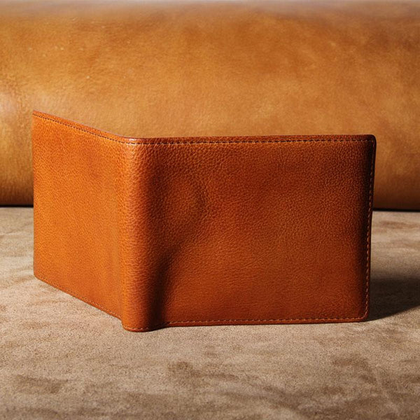 Handmade Genuine Leather Mens Cool Slim Leather Billfold Wallet Men billfold Wal YBL01381104