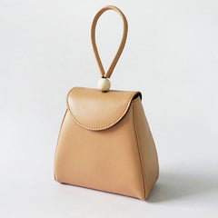 Stylish Leather Beige Womens Handbag Clutch Purse Wristlet Bag for Women