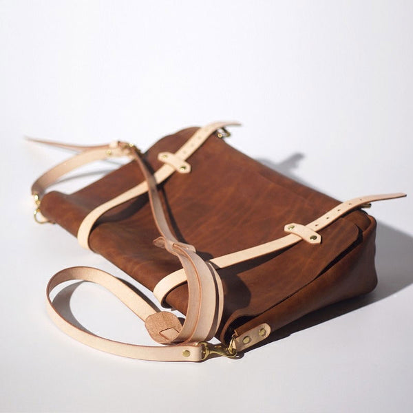 Handmade Leather Tan Mens Messenger Bag Cool Handbag Briefcase for Men
