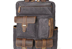 Cool Mens Waxed Canvas Backpack Large Canvas Travel Backpack Hiking Backpack for men