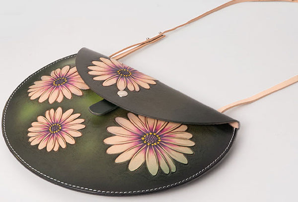 Handmade Leather crossbody purse bag clutch green purse for women leather bag YQ04791039