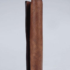 Handmade Leather Mens Cool Long Leather Wallet Trifold Clutch Wallet for Men
