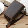 wallet for keys​ Leather Key Holder Wallet Mens Leather CarKey Fob Wallet Zipper Leather Key Wallet 