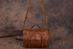Genuine Leather Mens Cool Messenger Bag iPad Bag Chest Bag Bike Bag Cycling Bag for men