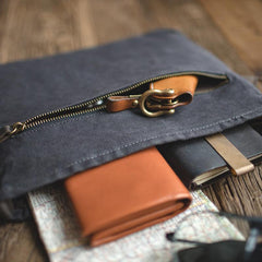 Cool Casual Canvas Men's Gray Side Bag Postman Bag Messenger Bag For Men